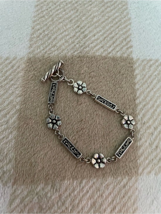 Lois Hill Jewelry - Vintage Lois Hill 925 Sterling Silver Flower Link Bracelet